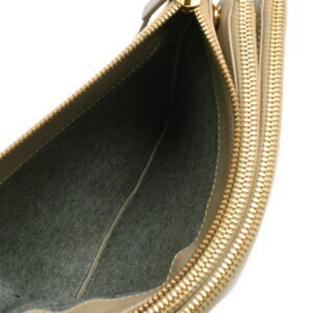 Celine Trio Shoulder Bag Greige Gray Leather - Picture 7 of 9